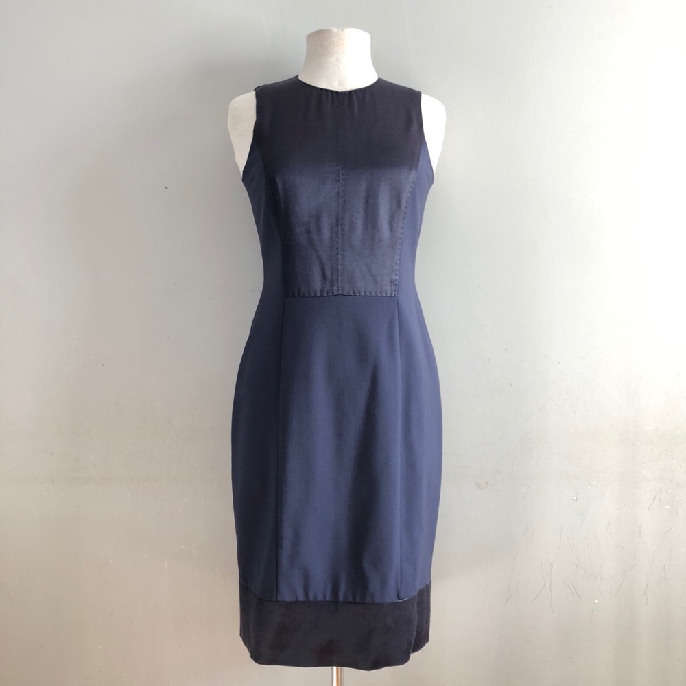 Etro blue sleeveless wool dress size 4